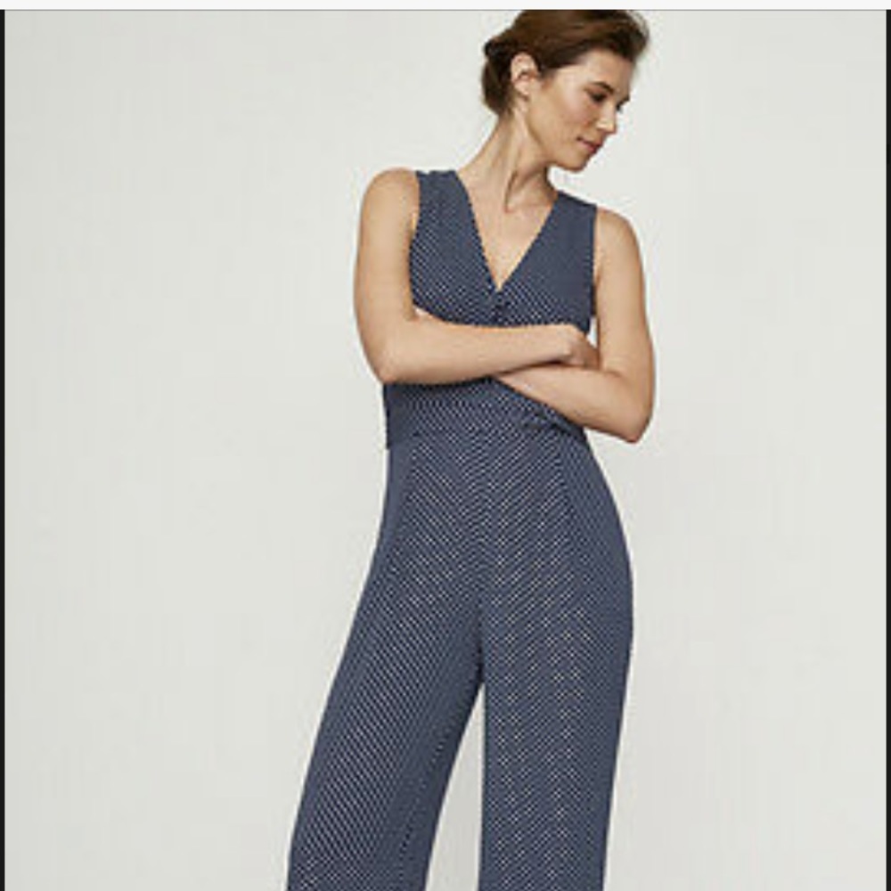 LTS Navy and White Jumpsuit